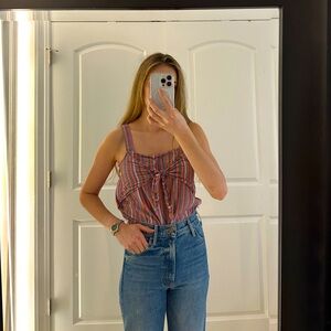 Madewell Rainbow Stripe Tank Top